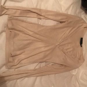 Long sleeve button up v neck